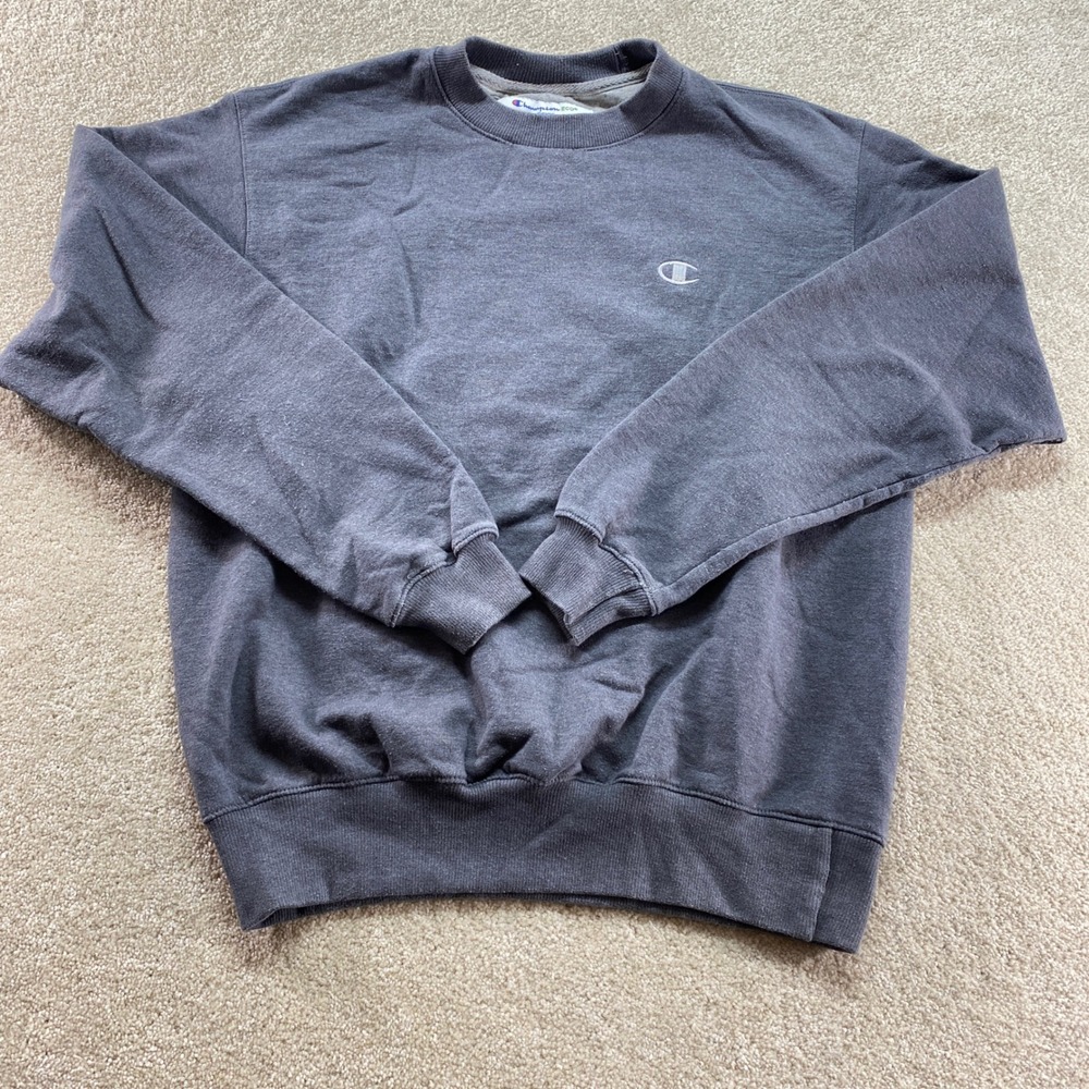 Champion Eco Sweatshirt Mens Medium Gray Athletic Crewneck Basic Pullover